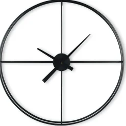 Klok Nimar Metaal rond 80cm zwart strak dessin 61
