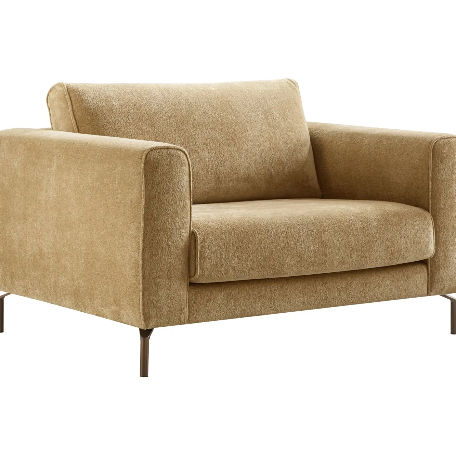 Loveseat Linoza Bouclé lichtbruin premium comfort