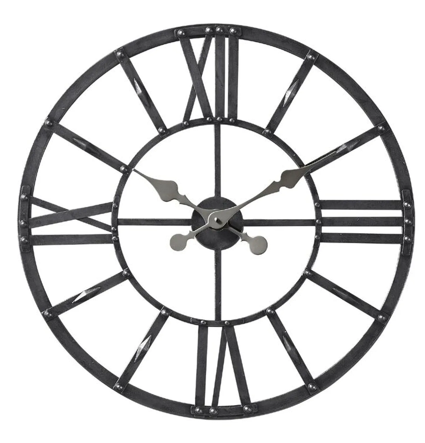 Metalen klok NIMAR Ø60cm zwart