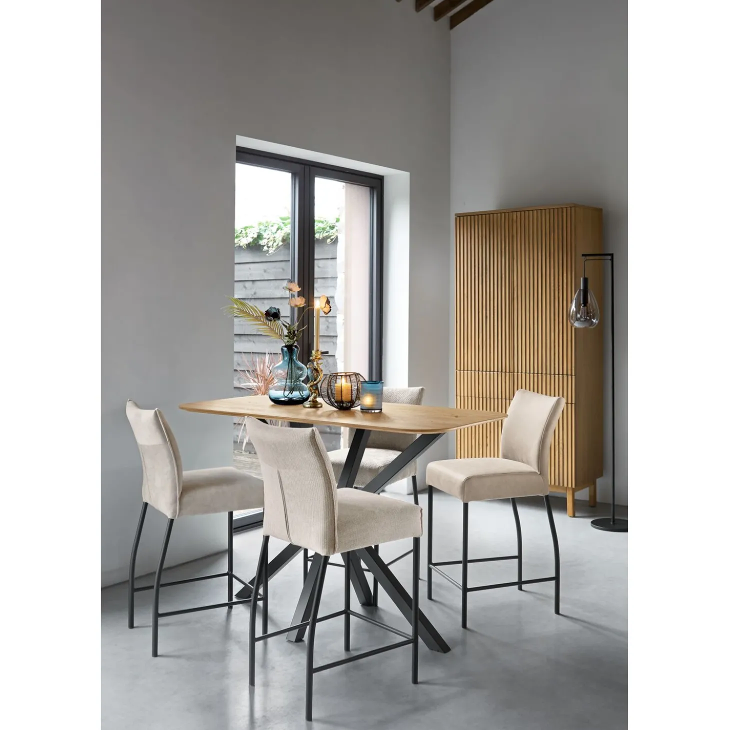 Opbergkast Arrosto Eikenhout 202x90x45 cm light roast