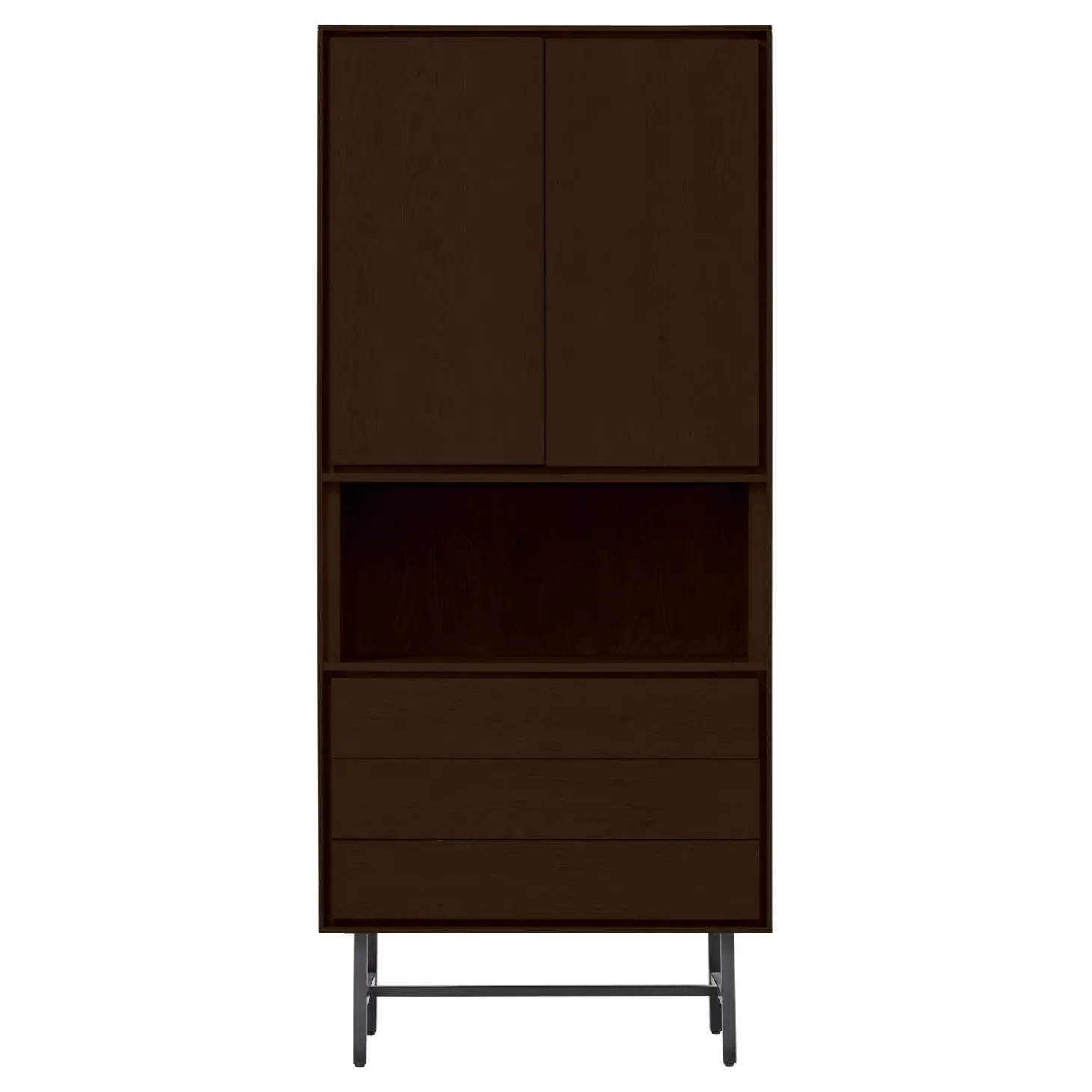 Opbergkast Belvio 85 cm dark oak