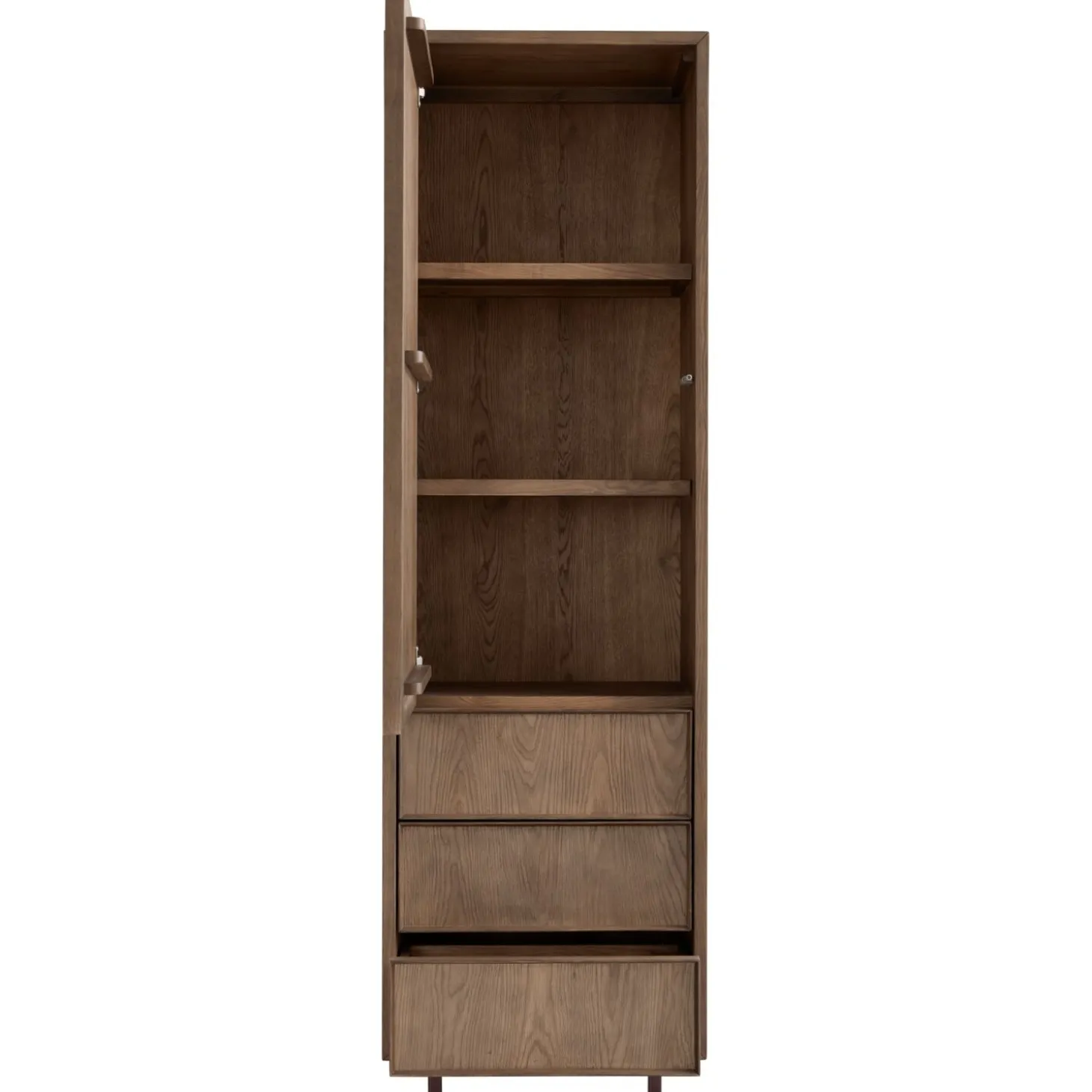 Opbergkast Calvo 202x060x040 cm bruin 3 lades