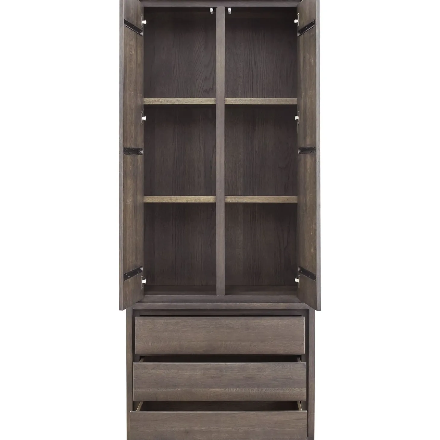 Opbergkast Lavio (86 cm) eiken grafiet