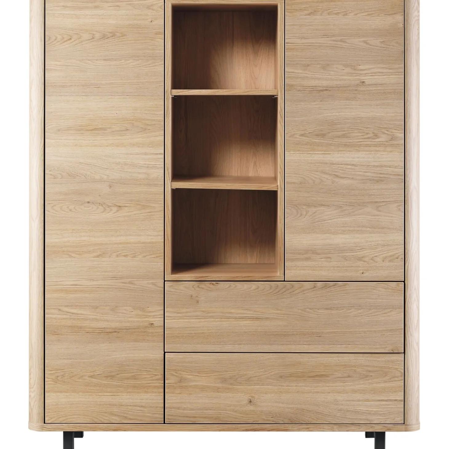 Opbergkast Lirona Old oak 2 deuren, 2 lades, 3 open vakken
