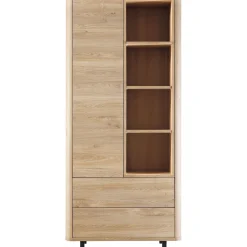 Opbergkast Lirona Old oak 1 deur, 2 lades, 4 open vakken
