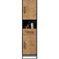 Opbergkast Vinito (49 CM) eiken fineer zwart/naturel
