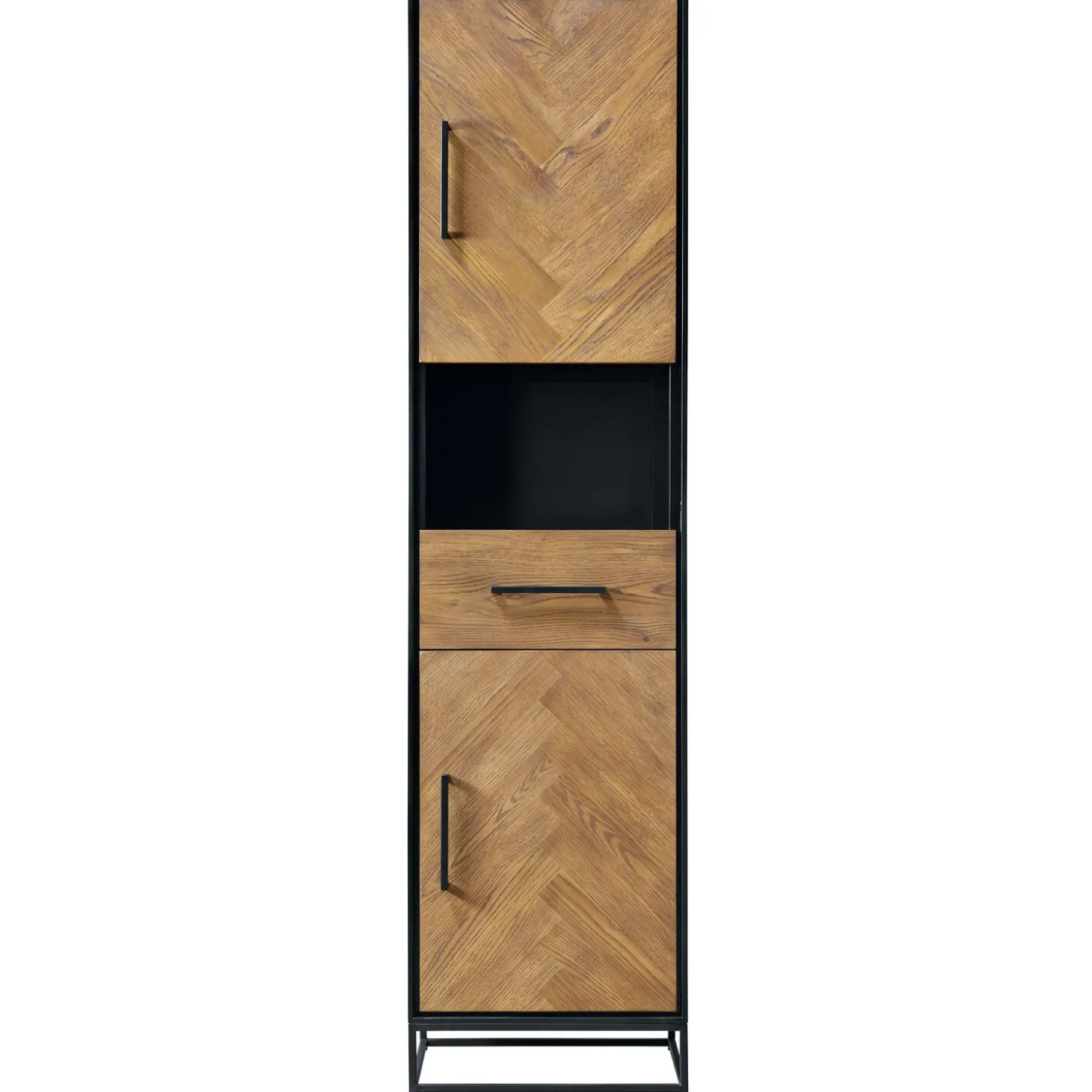 Opbergkast Vinito (49 CM) eiken fineer zwart/naturel