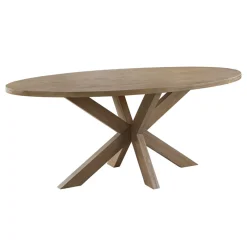 Ovale eettafel Valvola 230x115 acaciahout smoked brown