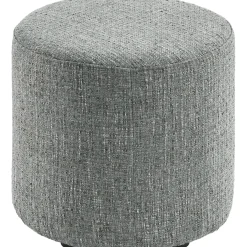 Poef Roby 40 cm donkergrijs rond