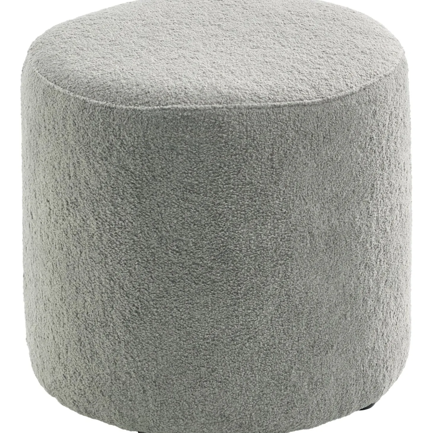 Poef Roby 40 cm grijs rond