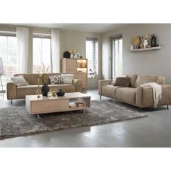 Salontafel Famosa 67x131 cm rechthoekig bruin