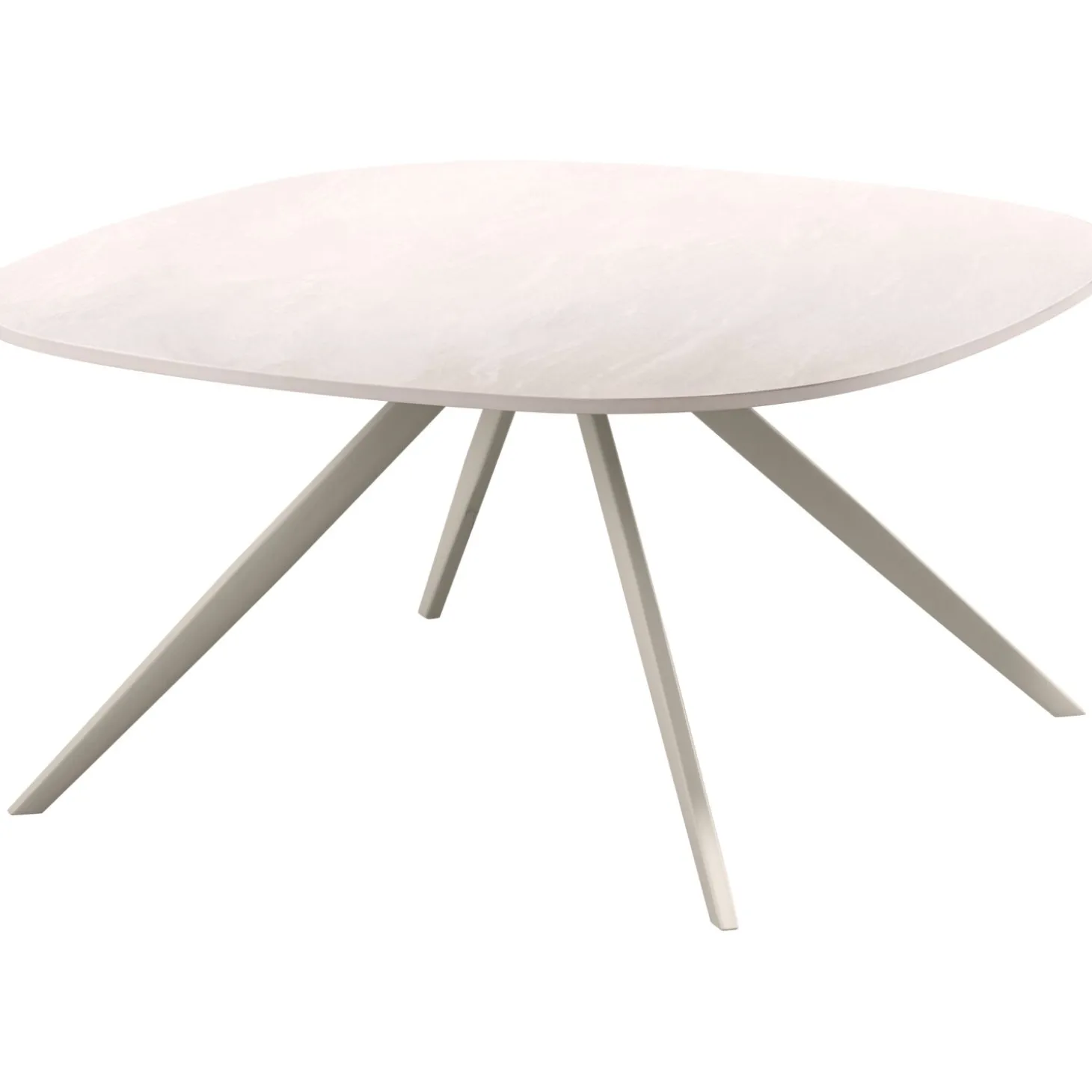 Salontafel Fitura Keramiek 80x80 cm vierkant wit