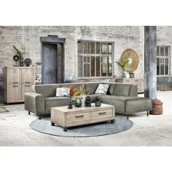Salontafel HEVANO Eikenhout 65x132 cm rechthoekig moose