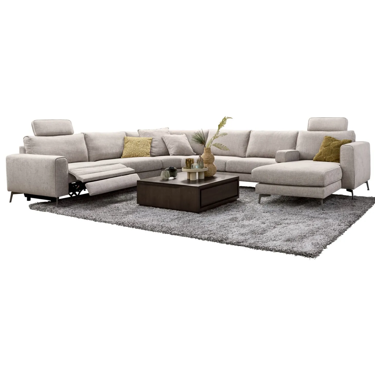 Salontafel Lavio Eikenhout 86x86 cm vierkant grafiet