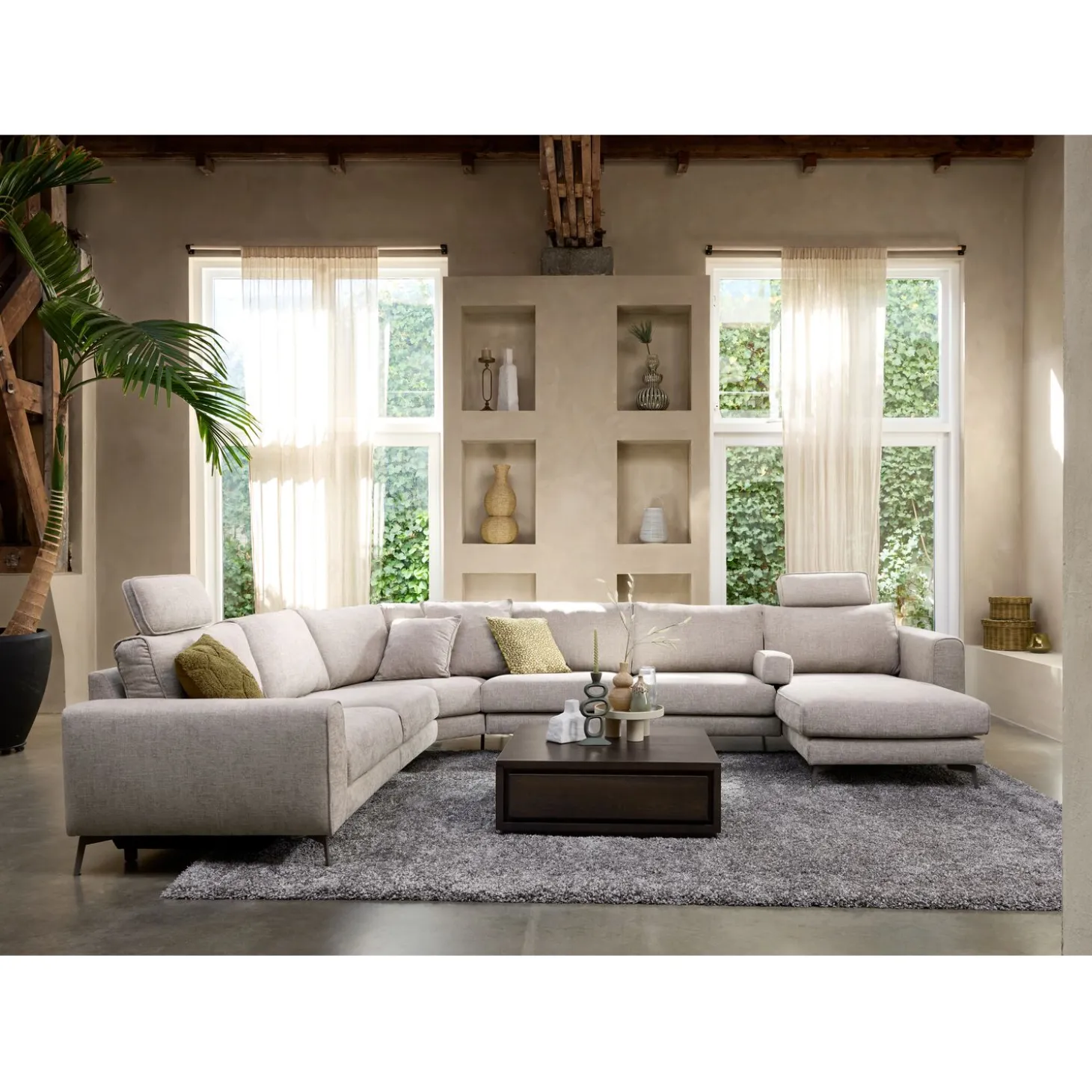 Salontafel Lavio Eikenhout 86x86 cm vierkant grafiet
