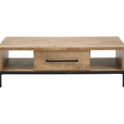 Salontafel Ricardi 135x67 cm rechthoekig mango
