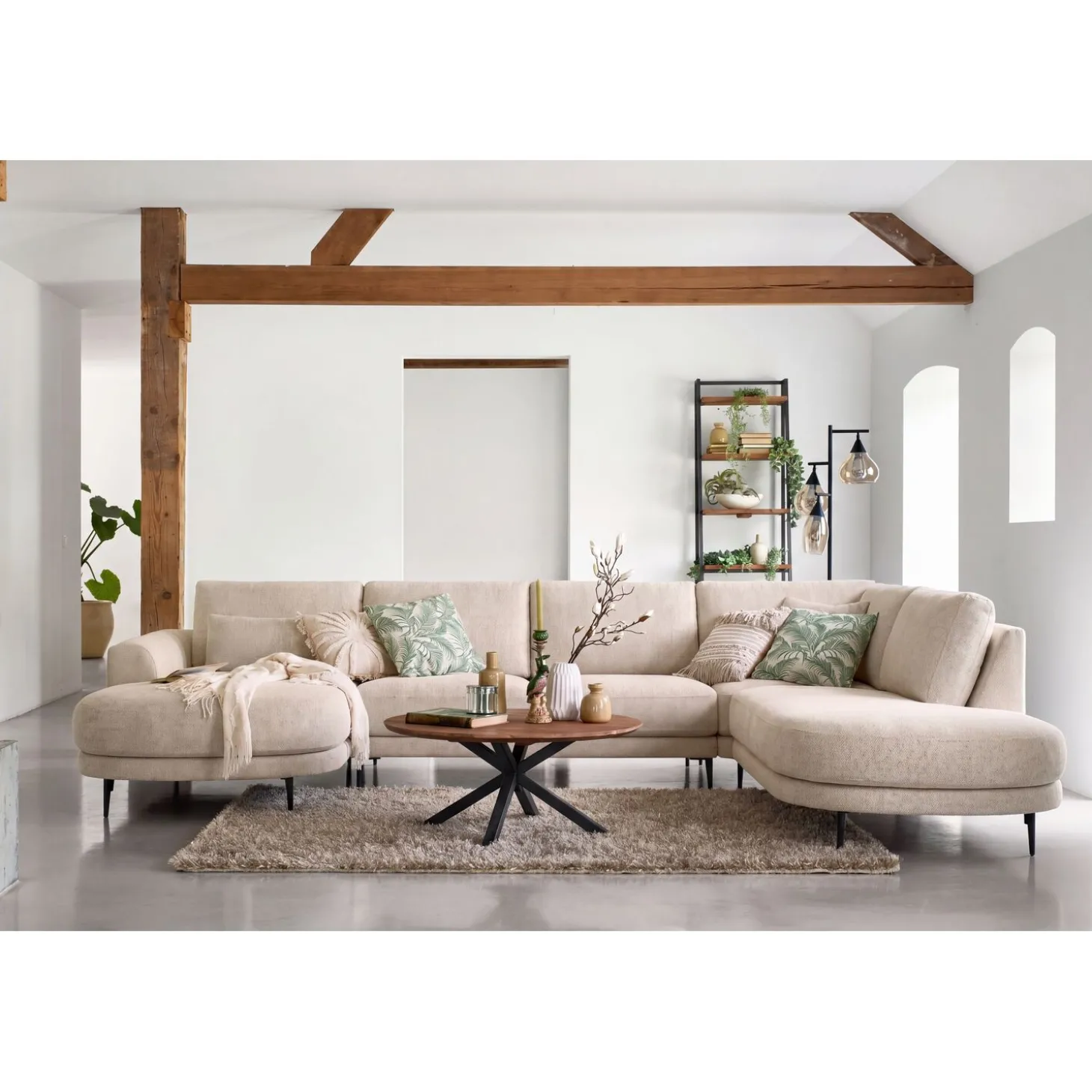 Salontafel Romaro Teakhout 90 cm rond mix rough