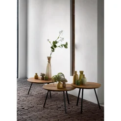 Salontafel Romaro Teakhout 75 cm rond mix rough
