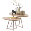 Salontafelset Locarnio 61 en 80 cm organisch misty oak