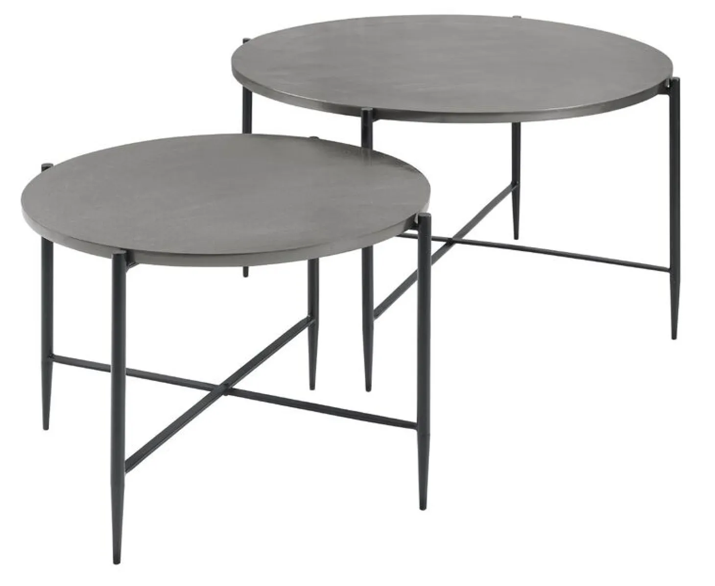 Salontafelset Pilunio 64 en 84 rond nikkel