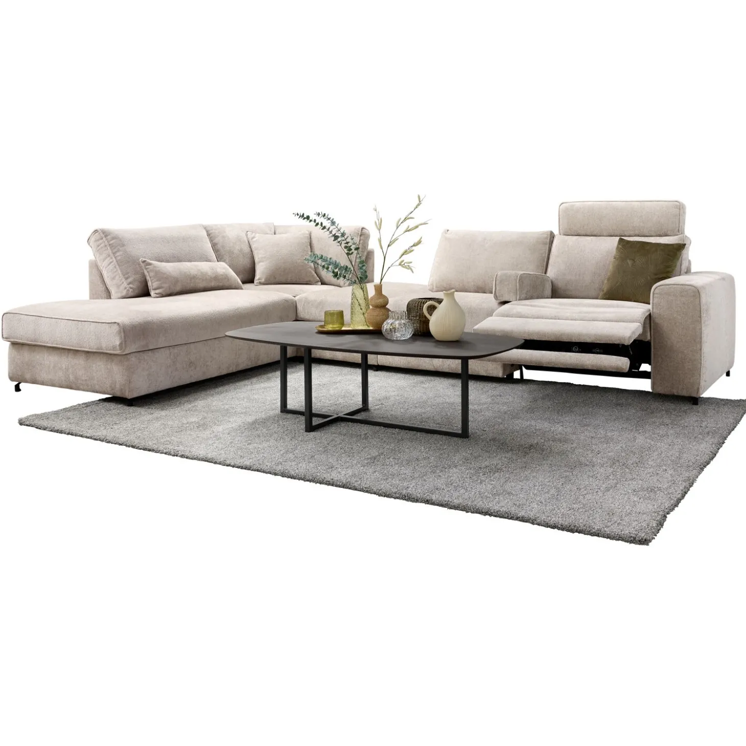 Salontafel Tavolo Eikenhout 70x140 cm Deens ovaal grijs