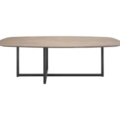 Salontafel Tavolo Eikenhout 70x140 cm Deens ovaal grijs
