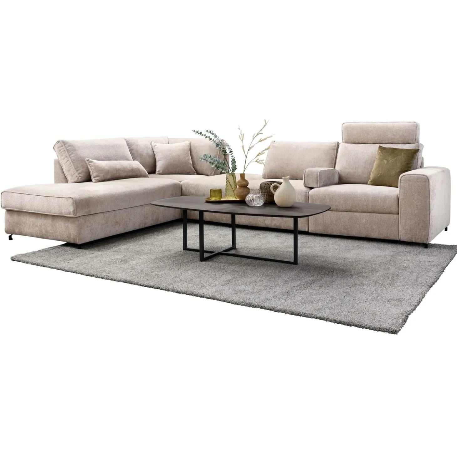 Salontafel Tavolo Eikenhout 70x140 cm Deens ovaal grijs