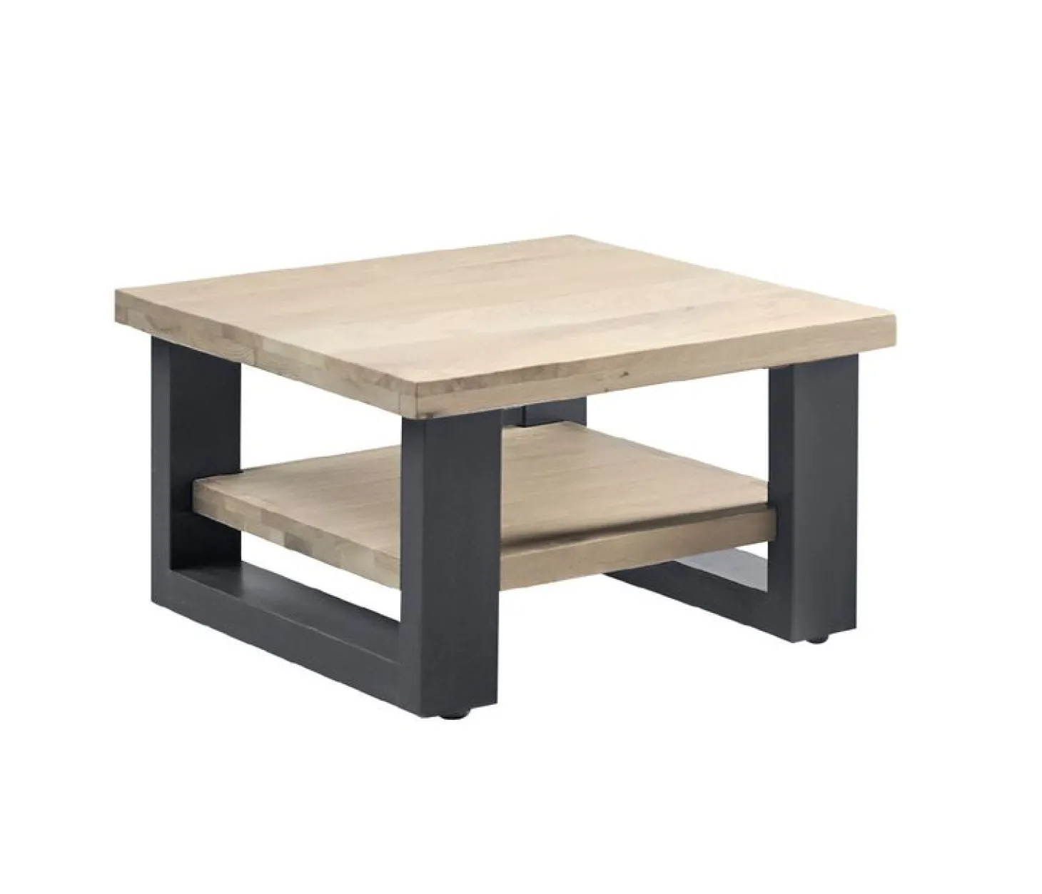 Salontafel VERATO Eikenhout 70x70 cm vierkant naturel grey