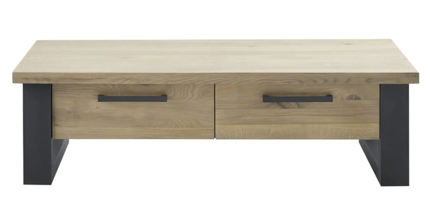 Salontafel Verato Eikenhout 70x140 cm rechthoekig natural grey