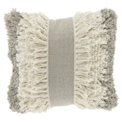 Sierkussen Antrona 45x45cm wit kwasten