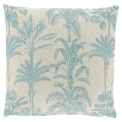 Sierkussen Canosa Blauw met palmboom print