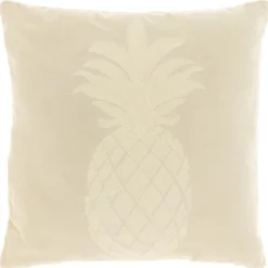 Sierkussen Gorduno Ananas 45x45cm wit