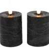 Stompkaars Benevento LED zwart 5 cm rond set van 2