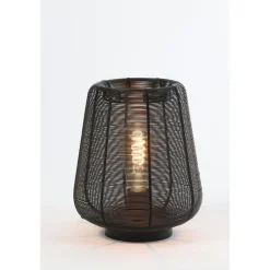 Tafellamp Barzio Mat zwart rond 22cm 1-lichts