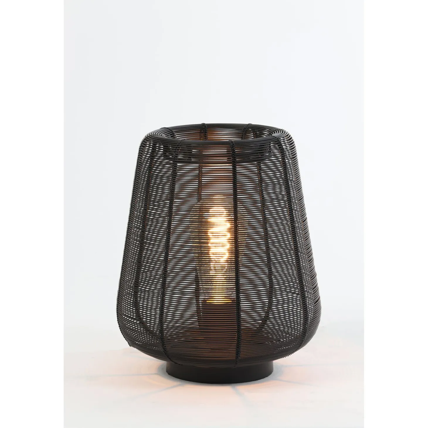 Tafellamp Barzio Mat zwart rond 22cm 1-lichts