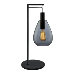 Tafellamp Felinio Smoke glas 1-lichts hangend