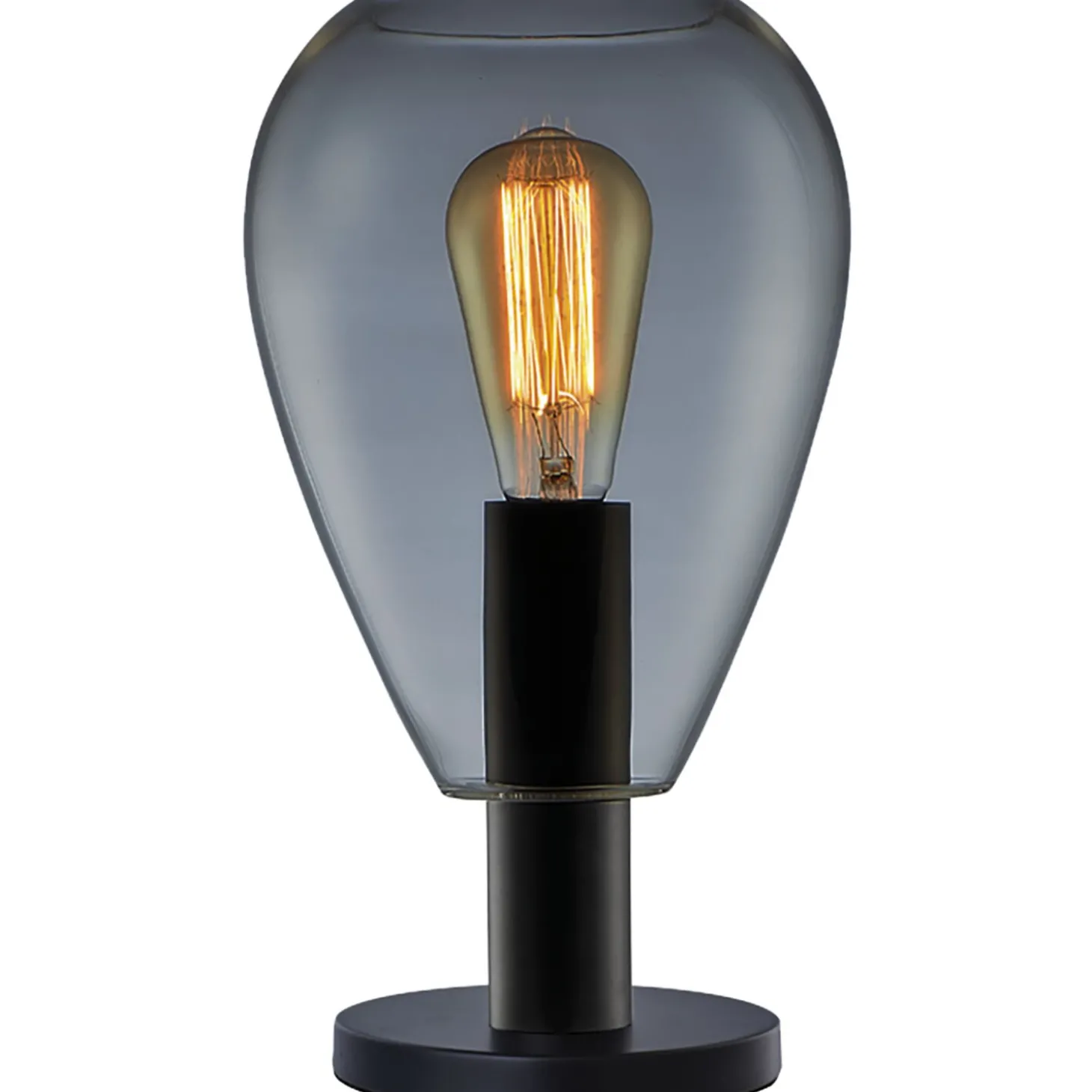 Tafellamp Felinio Smoke glas 1-lichts