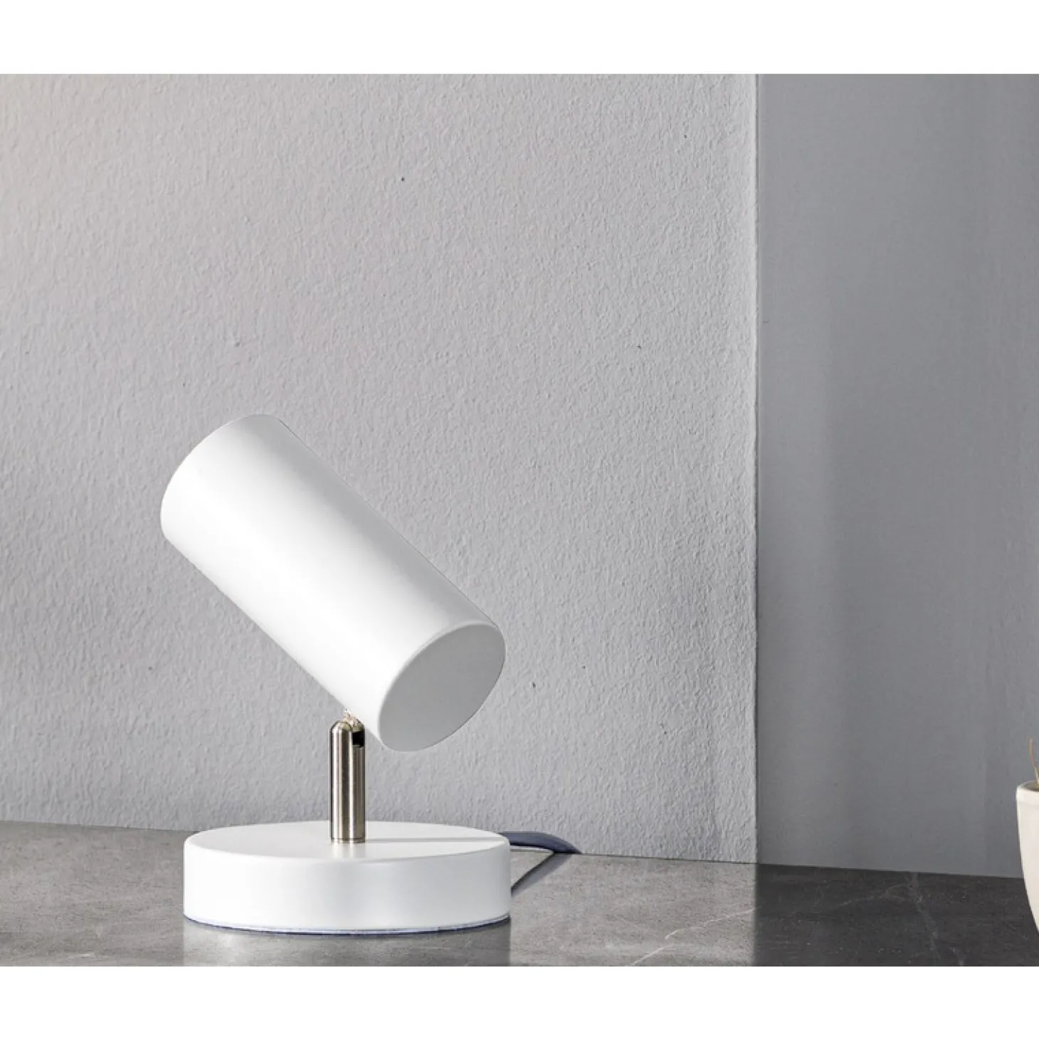 Tafellamp Mirare Wit metaal 1-spots