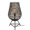 Tafellamp Scarperio Rond 33 cm rotan bruin