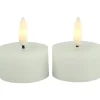 Theelicht Benevento LED wit 4 cm rond set van 2