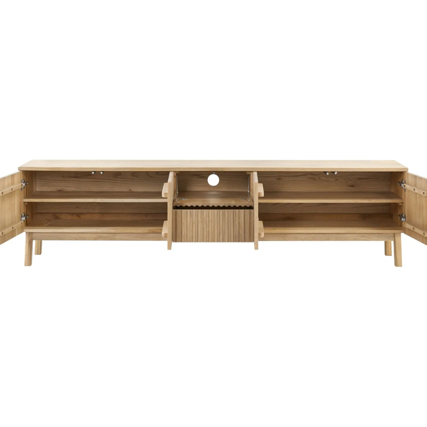 TV-meubel Arrosto Eikenhout 58x225x40 cm light roast