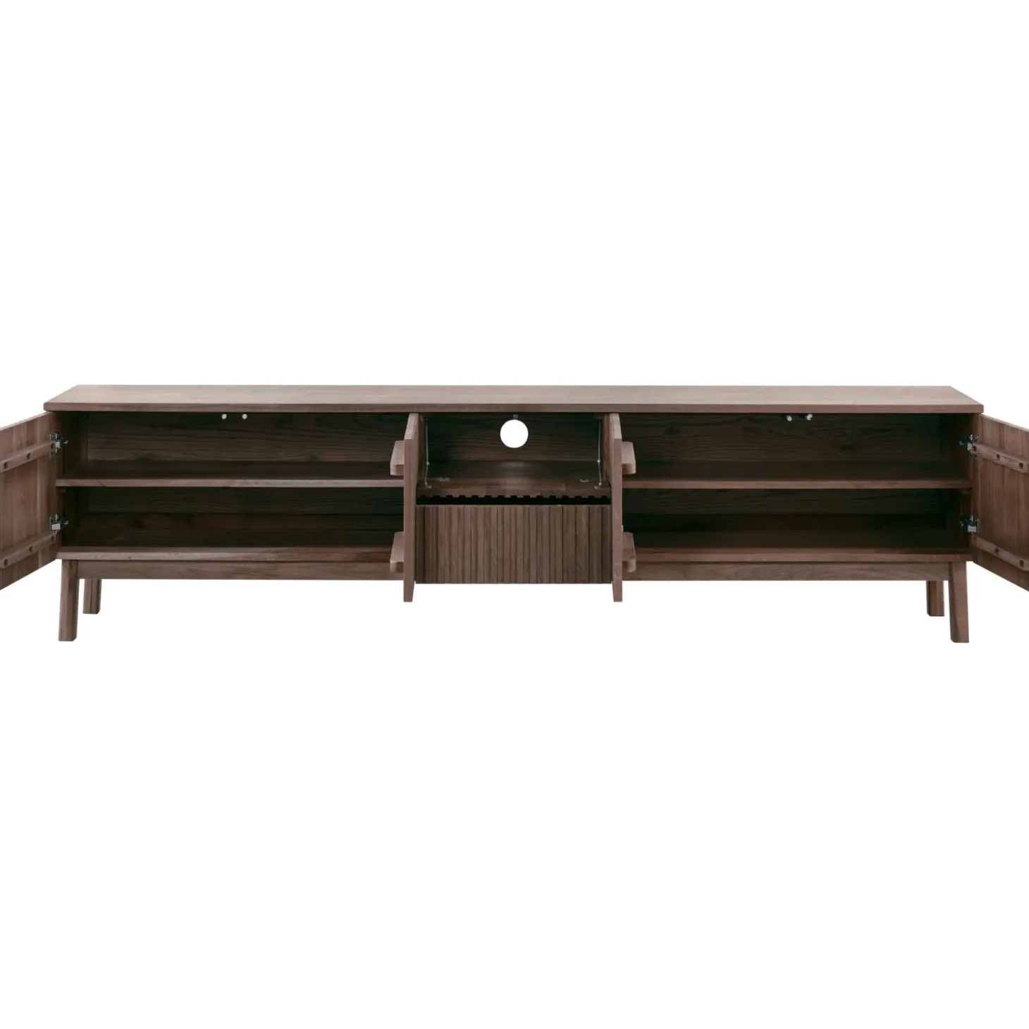 TV-meubel Arrosto Eikenhout 58x225x40 cm Dark Roast