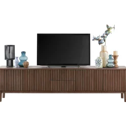 TV-meubel Arrosto Eikenhout 58x225x40 cm Dark Roast