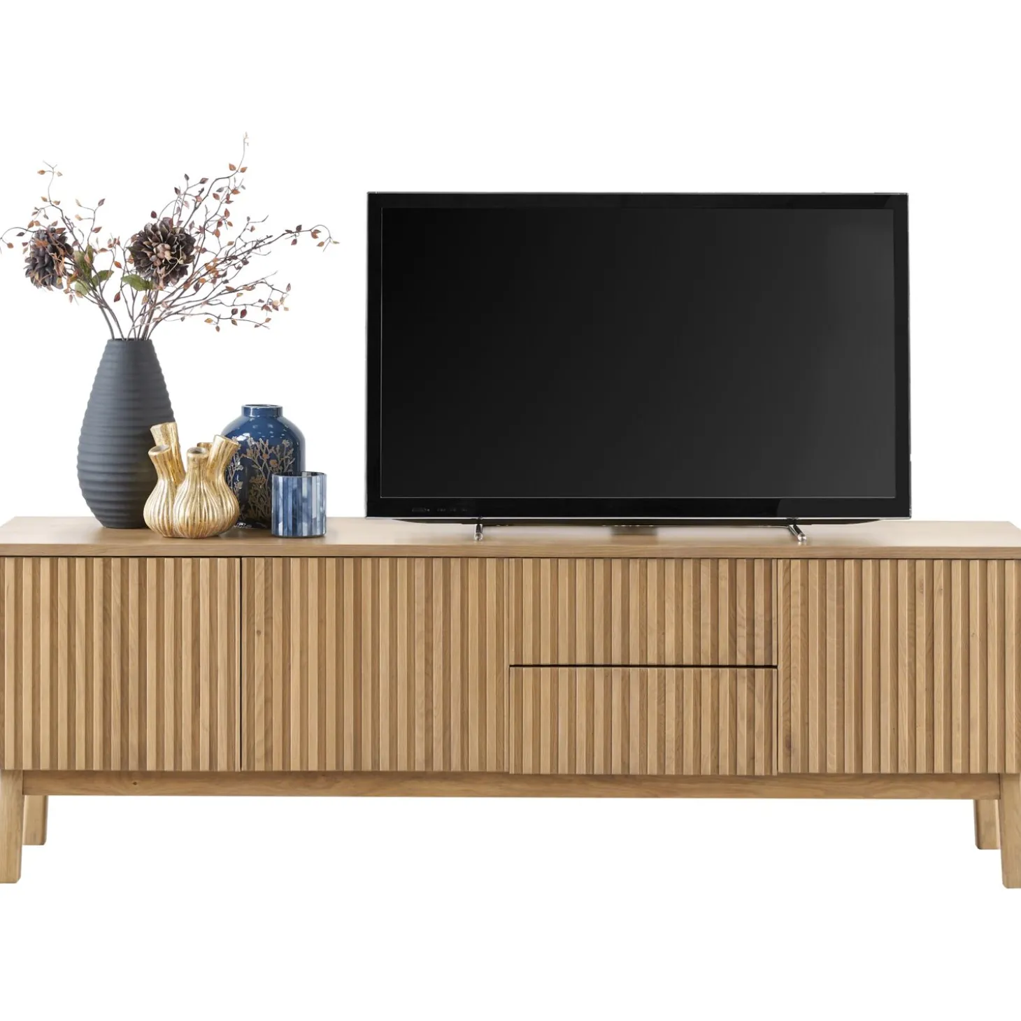 TV-meubel Arrosto Eikenhout 58x180x40 cm light roast