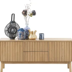TV-meubel Arrosto Eikenhout 58x135x40 cm light roast