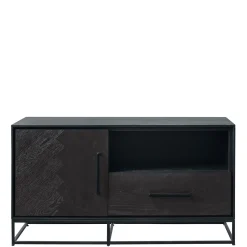 TV-meubel Vinito (109 CM) eiken fineer zwart
