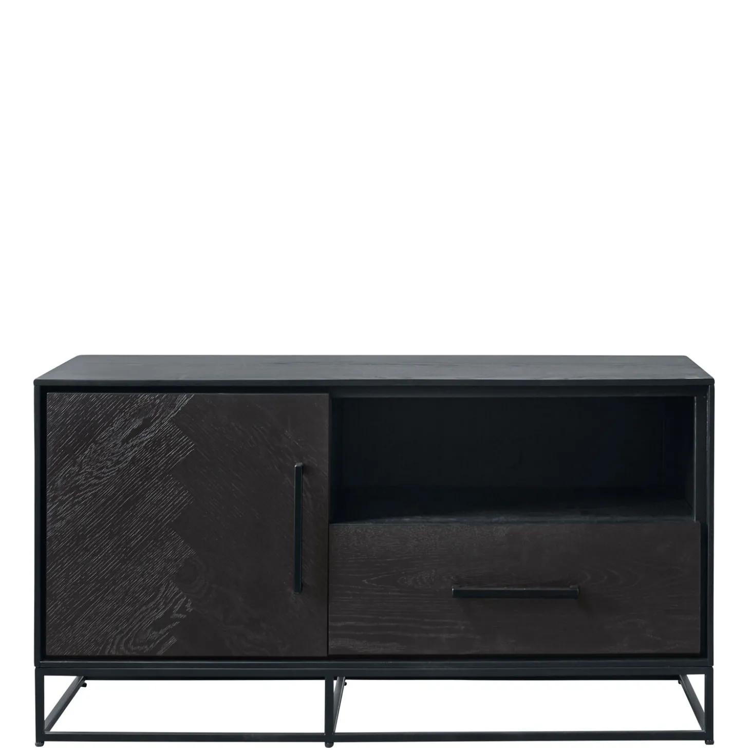 TV-meubel Vinito (109 CM) eiken fineer zwart