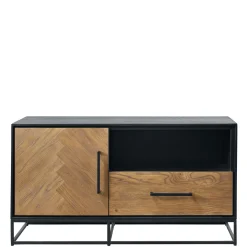 TV-meubel Vinito (109 CM) eiken fineer zwart/naturel