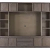 Tv-wandmeubel Lavio Grafiet eikenhout 242 cm