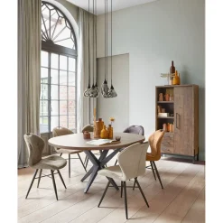 Uitschuifbare eettafel Mascaro 130/170x130 cm rond